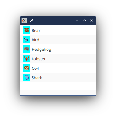 List With Cyan Square