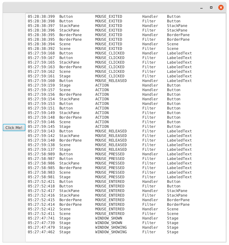 Showing Filters and Handlers